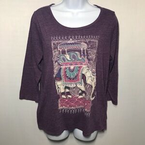 Lucky Brand Elephant Top Size Large